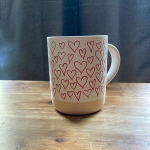 Speckled heart mug